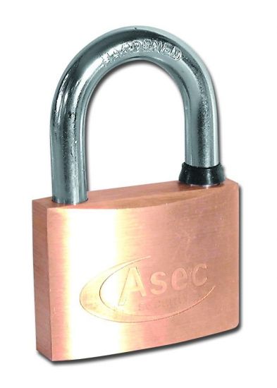 ASEC MK Open Shackle Brass Padlock 60mm MK `CC` Boxed - Click Image to Close