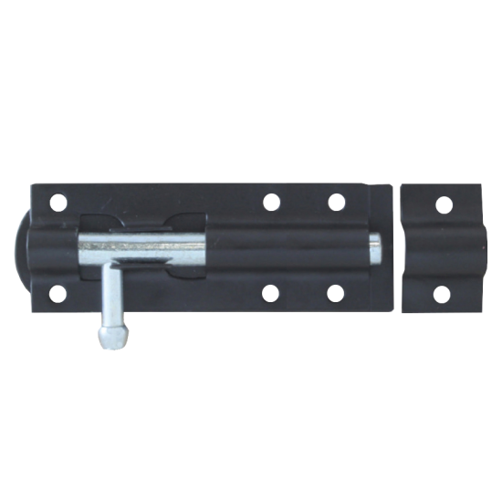 ASEC Straight Tower Bolt Black - 100mm - Click Image to Close