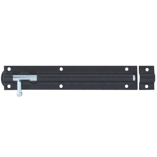 ASEC Straight Tower Bolt Black - 200mm - Click Image to Close