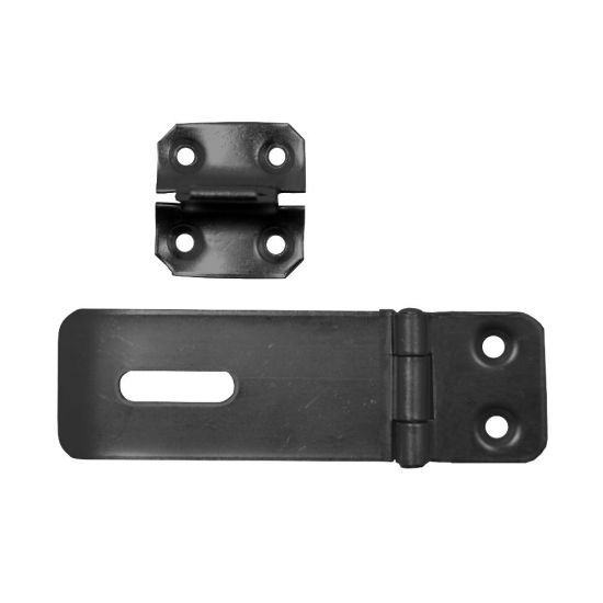 ASEC Safety Hasp & Staple Black - 75mm - Click Image to Close