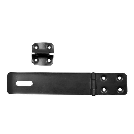 ASEC Safety Hasp & Staple Black - 150mm - Click Image to Close