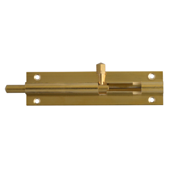 ASEC Brass 25mm Wide Straight Barrel Bolt 102mm Visi - Click Image to Close