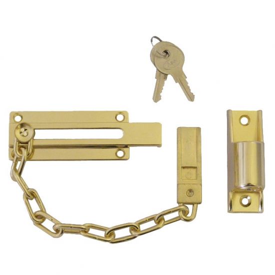 ASEC Locking Door Chain PB KD Visi - Click Image to Close