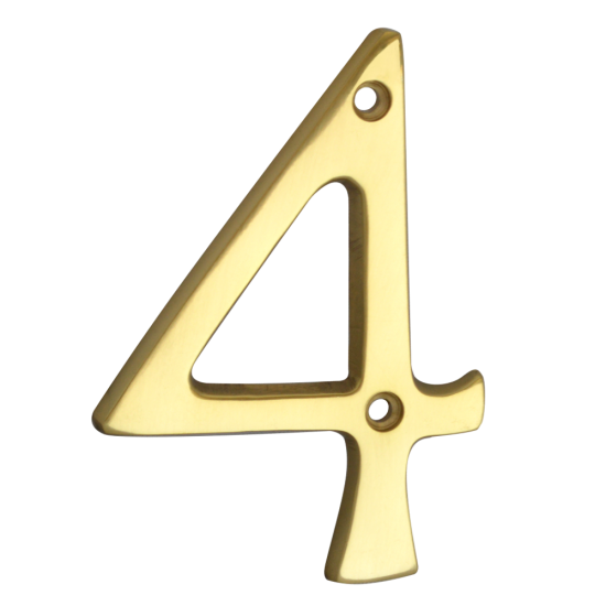 ASEC Metal Numerals 76mm PB `4` Visi - Click Image to Close