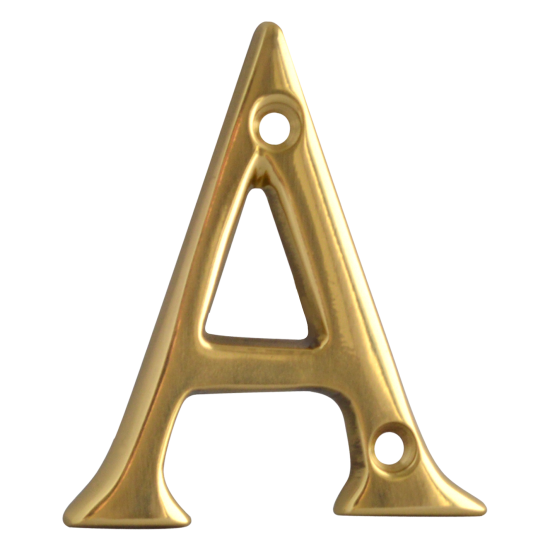 ASEC Metal Letters 50mm PB `A` - Click Image to Close