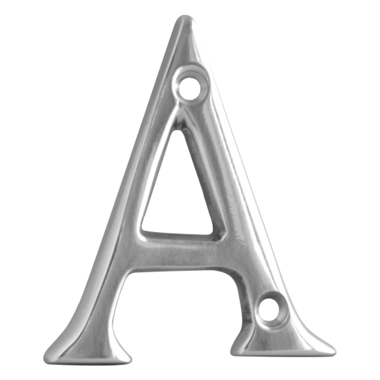 ASEC Metal Letters 50mm CP `A` - Click Image to Close