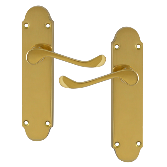 ASEC Oakley Plate Mounted Lever Furniture PB Lever Latch Visi - Click Image to Close