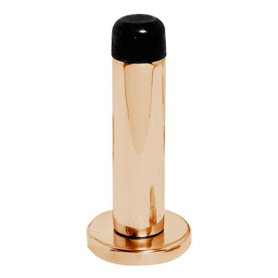 ASEC Wall Door Stop With Rose 64mm Brass - Click Image to Close