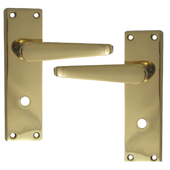 ASEC Victorian Plate Mounted Bathroom Lever Furniture PB Boxed - Click Image to Close