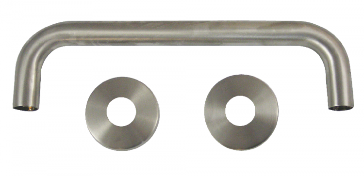 ASEC Bolt Fix Round Rose Stainless Steel Pull Handle 300mm SS - Click Image to Close
