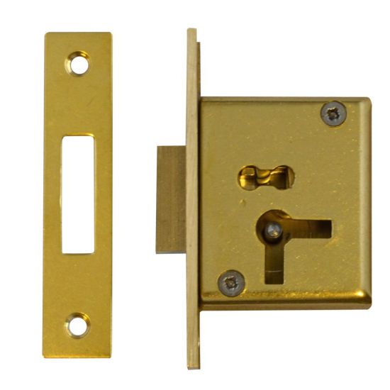 ASEC 15 4 Lever Cut Cupboard Lock 50mm SB KD LH Visi - Click Image to Close