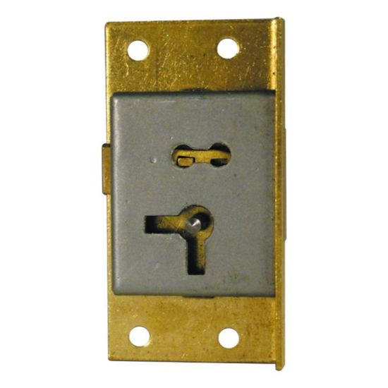 ASEC 20 1 Lever Cut Cupboard Lock 64mm SB KA RH Visi - Click Image to Close