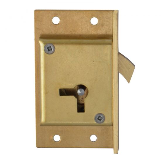 ASEC 80 4 Lever Cut Cupboard Lock 64mm SB KD RH Visi - Click Image to Close