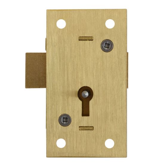 ASEC 36 2 Lever Straight Cupboard Lock 50mm SB KD Visi - Click Image to Close