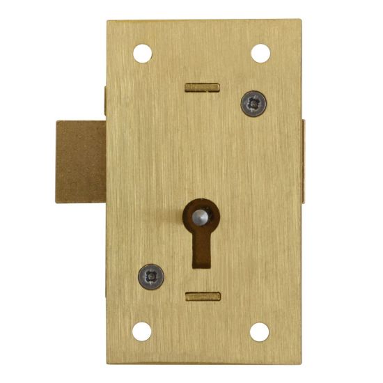 ASEC 36 2 Lever Straight Cupboard Lock 64mm SB KD Visi - Click Image to Close