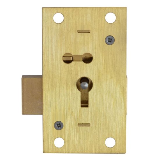 ASEC 51 2 & 4 Lever Straight Cupboard Lock 2 Lever 75mm SB KD Visi - Click Image to Close