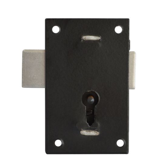 ASEC 150 1 Lever Straight Cupboard Lock 57mm BLK KA Visi - Click Image to Close
