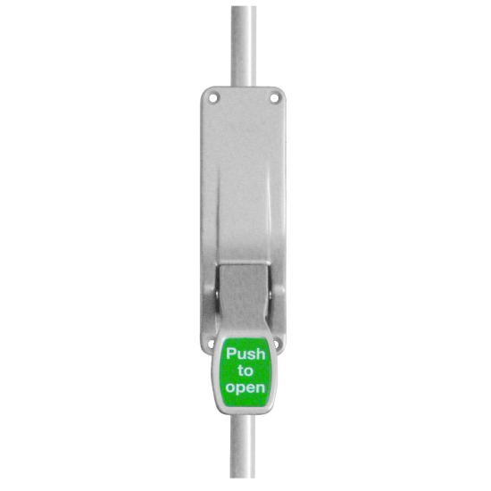 BRITON 372E Push Pad Vertical Bolt Silver (SES) - Click Image to Close
