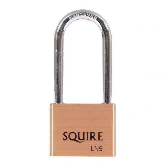 SQUIRE Lion Range Brass Long Shackle Padlocks 50mm KD Visi - Click Image to Close