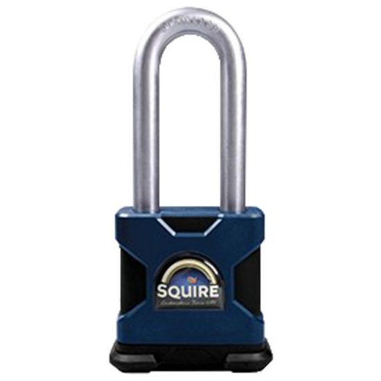 SQUIRE SS50S/2.5 Stronghold Steel 6 Pin Long Shackle Padlock KD Display Boxed - Click Image to Close