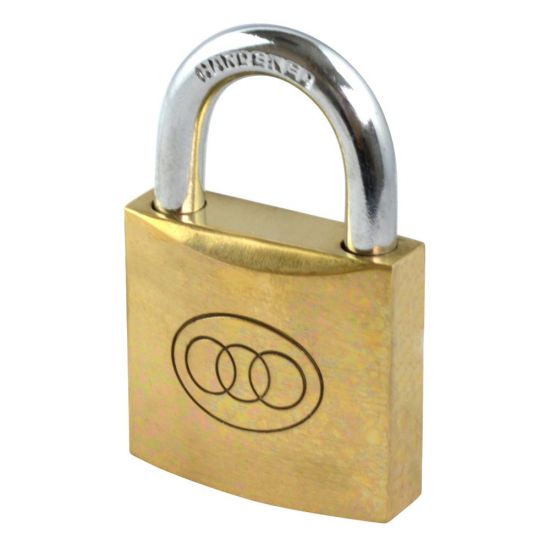 Tricircle 26 Series Brass Open Shackle Padlocks 38mm KD Boxed - Click Image to Close