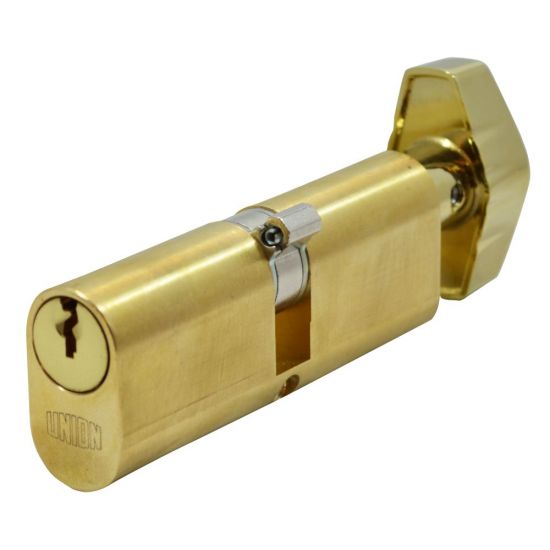 UNION 2X13 Oval Key & Turn Cylinder 85mm 42.5/T42.5 (37.5/10/T37.5) KD PL - Click Image to Close