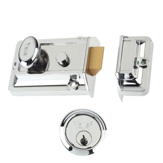 YALE 77 & 706 Non-Deadlocking Traditional Nightlatch 60mm CH with CH Cylinder Visi - Click Image to Close