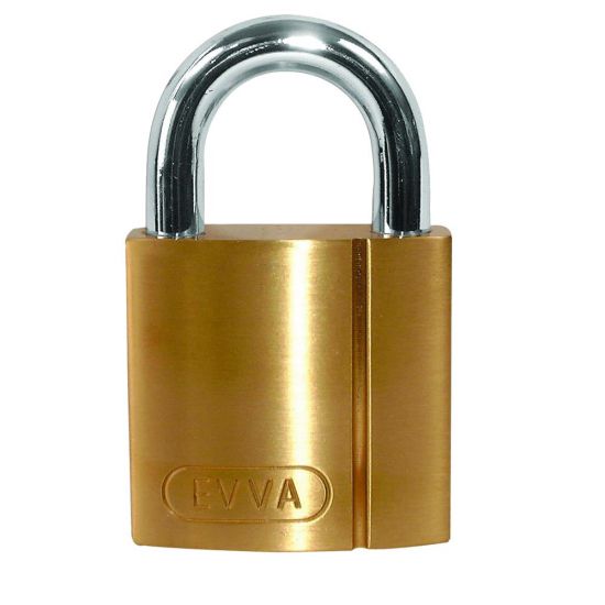 EVVA Brass Open Shackle Padlock Body 55mm - Click Image to Close