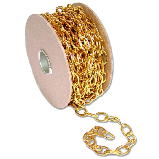 ENGLISH CHAIN 331 Brass Oval Chain 16mm PB - Click Image to Close