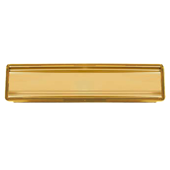 Aluminium Letter Box - 305mm Wide 300mm Gold - Click Image to Close