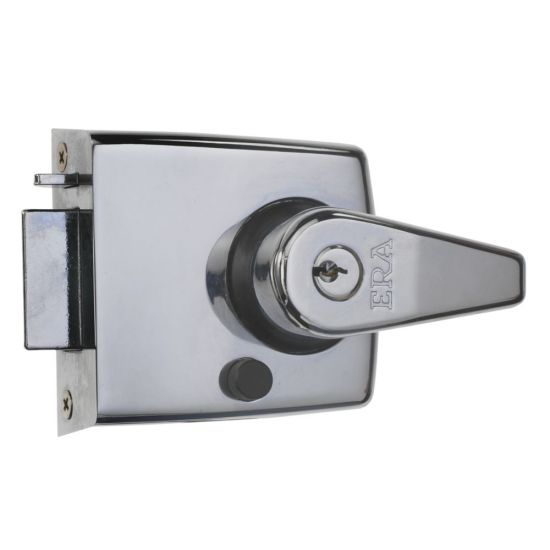 ERA 183 & 193 Deadlocking Nightlatch 60mm SN With Satin Silver Cylinder Boxed - Click Image to Close