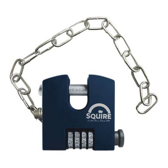SQUIRE SHCB Sliding Shackle Combination Padlock 65mm c/w Chain - Click Image to Close