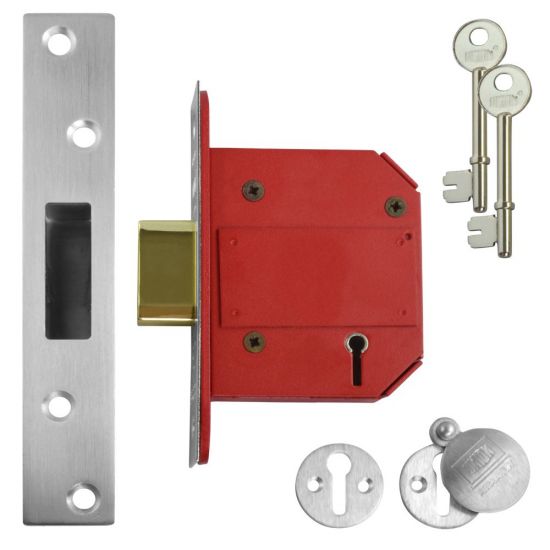 UNION J2100S StrongBOLT BS 5 Lever Deadlock 75mm SC KD Boxed - Click Image to Close