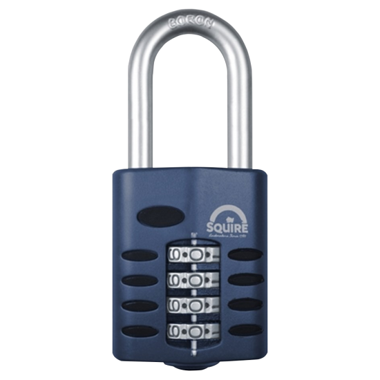 SQUIRE CP50 Series 50mm Steel Shackle Combination Padlock CP50/1.5 38mm Long Shackle Visi - Click Image to Close