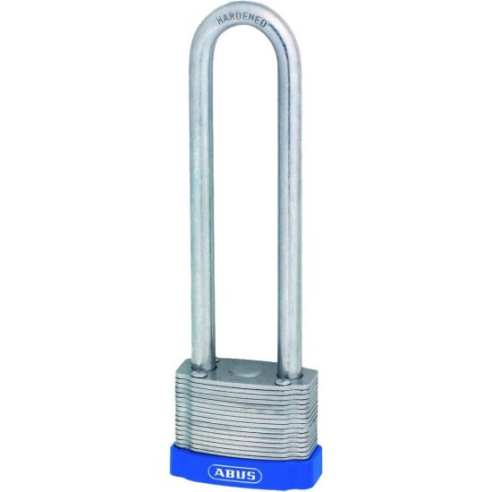 ABUS 41 Series Eterna Laminated Steel Long Shackle Padlock 53mm & 125.5mm Shackle 41/50HB125 Boxed - Click Image to Close