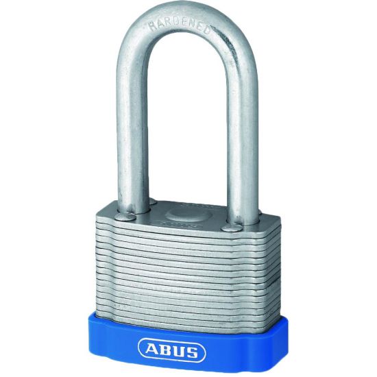 ABUS 41 Series Eterna Laminated Steel Long Shackle Padlock 53mm & 50.5mm Shackle 41/50HB50 Boxed - Click Image to Close
