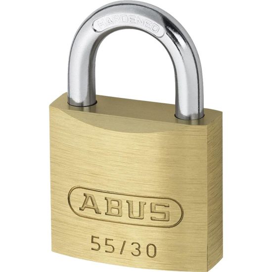 ABUS 55 Series Brass Open Shackle Padlock 29mm KA (5301) 55/30 Boxed - Click Image to Close