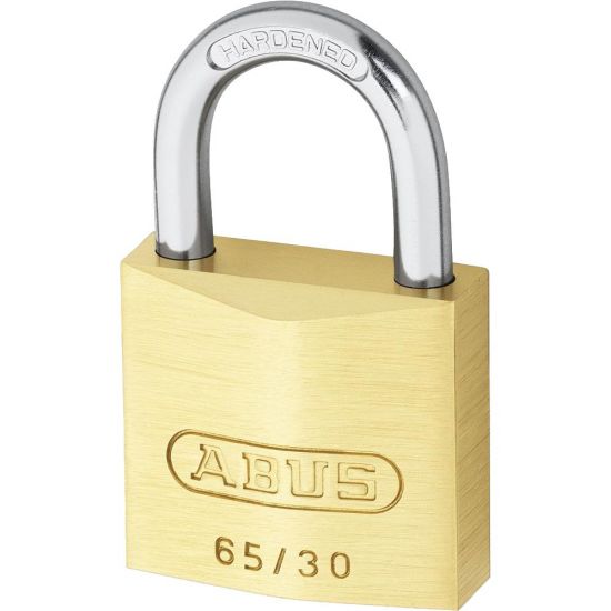 ABUS 65 Series Brass Open Shackle Padlock 30mm KD 65/30 Visi - Click Image to Close