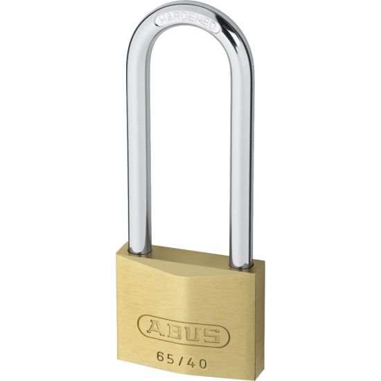 ABUS 65 Series Brass Long Shackle Padlock 30mm KD 60mm Shackle 65/30HB60 Visi - Click Image to Close