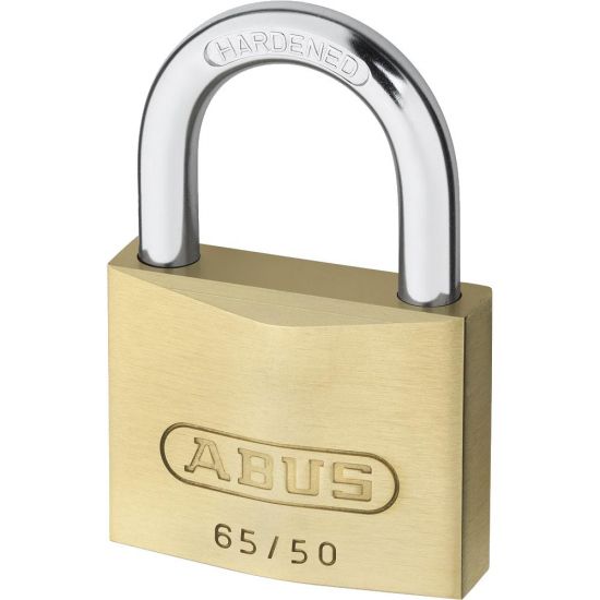 ABUS 65 Series Brass Open Shackle Padlock 50mm Twin Pack 65/50 Visi - Click Image to Close