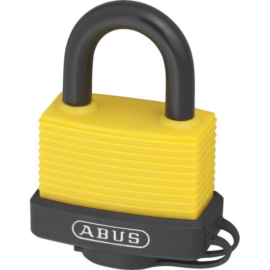 ABUS 70AL Series Aluminium Open Shackle Padlock 53mm Yellow KA (6401) 70AL Boxed - Click Image to Close
