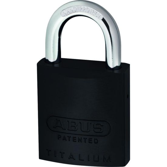 ABUS 83AL Series Colour Coded Aluminium Open Shackle Padlock Without Cylinder 40mm Black 83AL/40 Boxed - Click Image to Close