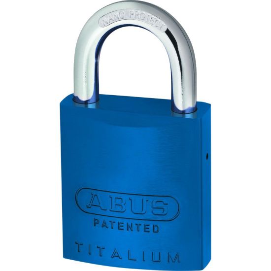 ABUS 83AL Series Colour Coded Aluminium Open Shackle Padlock Without Cylinder 40mm Blue 83AL/40 Boxed - Click Image to Close