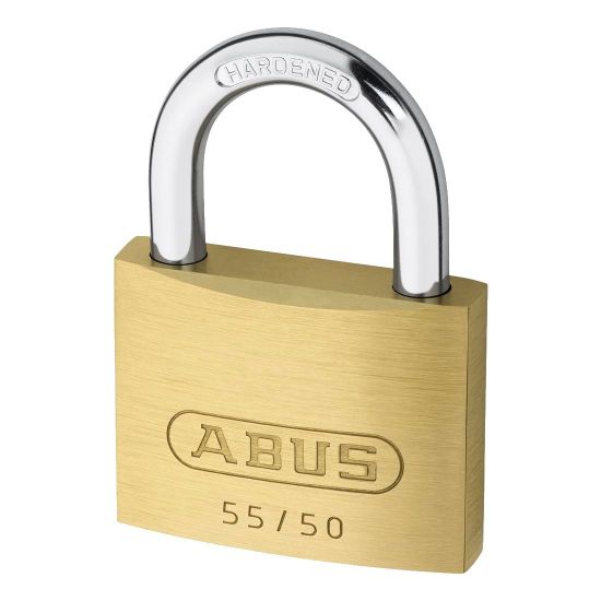 ABUS 55 Series Brass Open Shackle Padlock 48mm KD 55/50 Visi - Click Image to Close