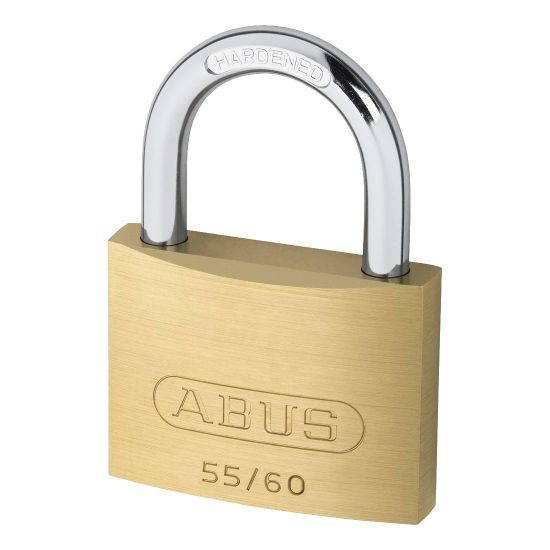 ABUS 55 Series Brass Open Shackle Padlock 58mm KD 55/60 Visi - Click Image to Close