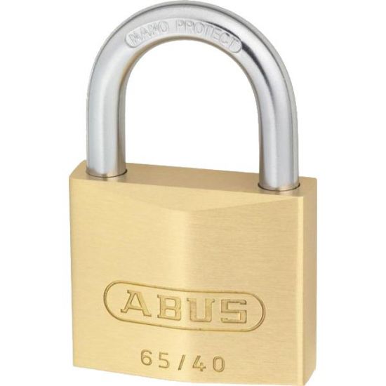 ABUS 65 Series Brass Open Shackle Padlock 40mm KA (401) 65/40 Boxed - Click Image to Close