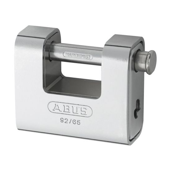 ABUS 92 Series Steel Clad Brass Sliding Shackle Shutter Padlock 67mm KD 92/65 Boxed - Click Image to Close