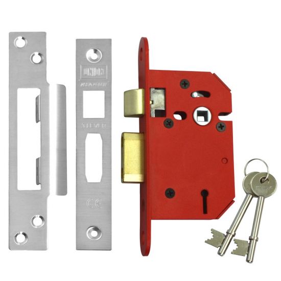 UNION J2203 StrongBOLT 3 Lever Sashlock 64mm SS KD Boxed - Click Image to Close