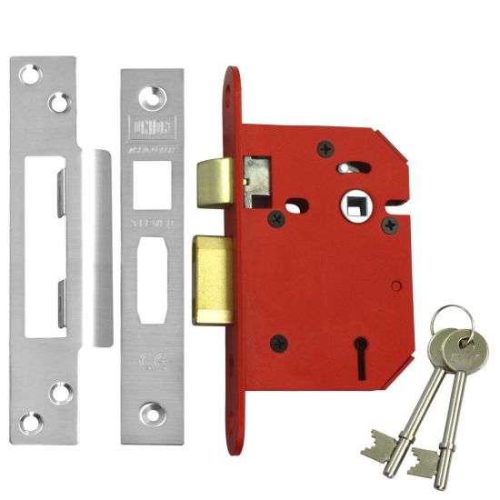 UNION J2203 StrongBOLT 3 Lever Sashlock 75mm SS KD Boxed - Click Image to Close