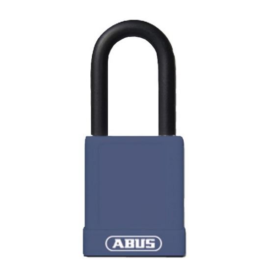 ABUS 74 Series Lock Out Tag Out Coloured Aluminium Padlock Blue - Click Image to Close
